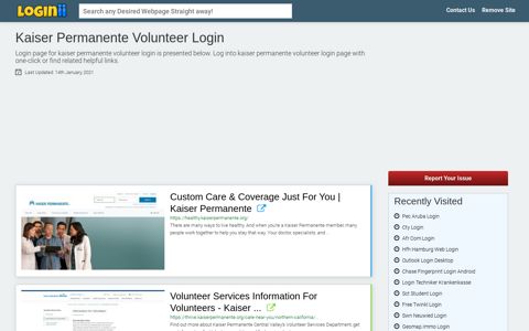 Kaiser Permanente Volunteer Login - Straight Path to Any Login Page!