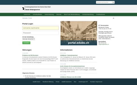 Portal — Willkommen beim Basler Bildungsserver eduBS
