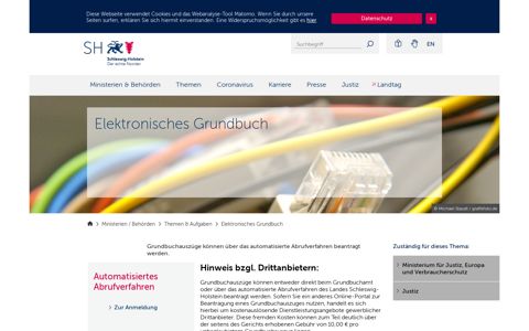 Elektronisches Grundbuch - Schleswig-Holstein