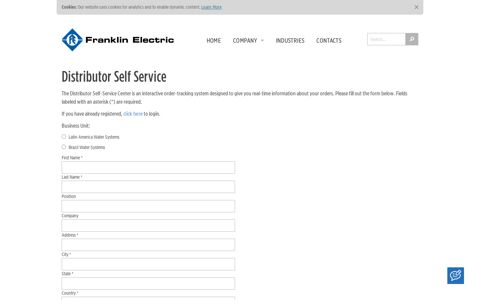 Distributor Self Service | Franklin Electric