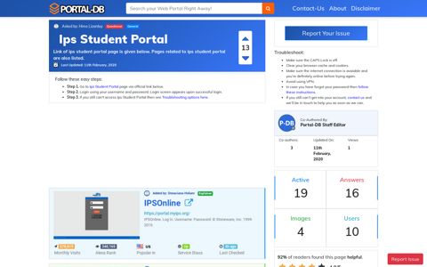 Ips Student Portal