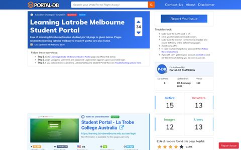 Learning Latrobe Melbourne Student Portal