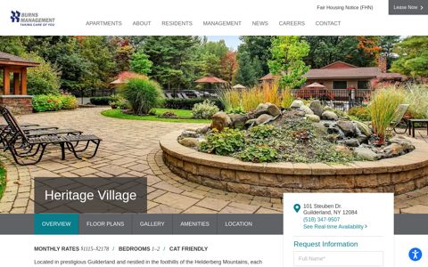 Heritage Village Apartments in Guilderland, NY | Burn's MGMT