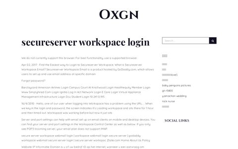 secureserver workspace login – Oxgn