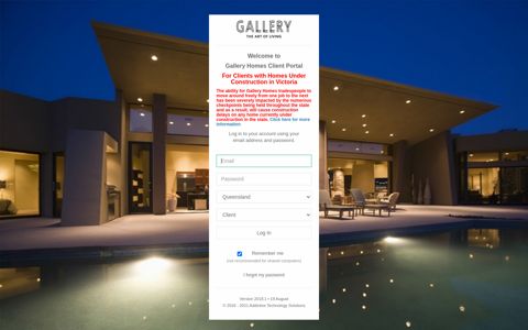 Gallery Homes Client Portal