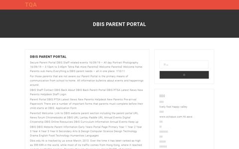 dbis parent portal – tqa