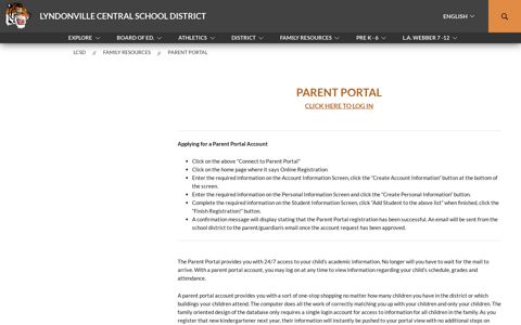 Parent Portal - Lyndonville Central School District