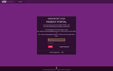 greenport ufsd - Parent Portal - eSchoolData
