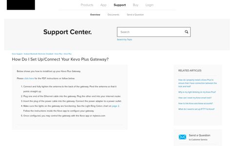 How do I set up/connect your Kevo Plus Gateway? – Kevo ...