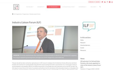 IAS Industry Liaison Forum (ILF) - International AIDS Society