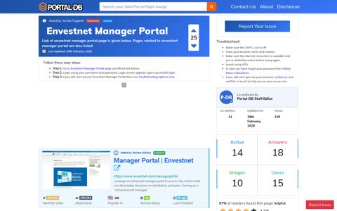 Envestnet Manager Portal