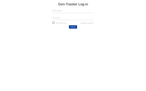 Gen-Tracker: Login