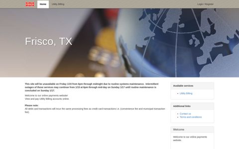 Frisco, TX - Municipal Online Services