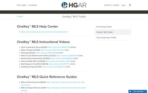 HGAR | OneKey™ MLS Toolkit - HGAR.com