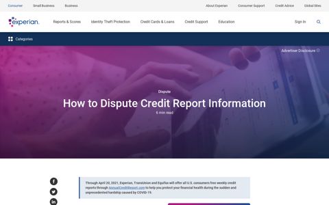 How to Dispute Credit Report Information - Experian