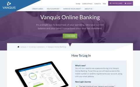 Vanquis Online Banking – Vanquis