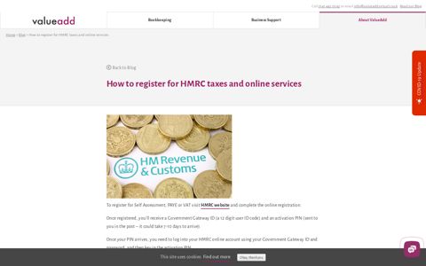 How to register for HMRC taxes and online services - ValueAdd