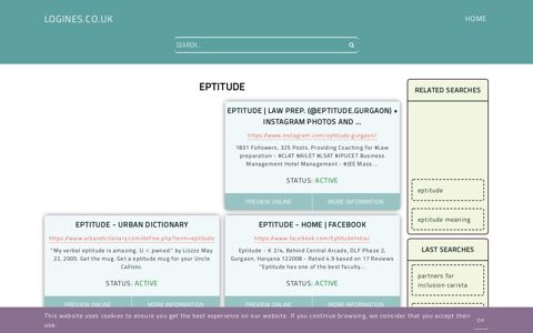 eptitude - General Information about Login - Logines UK