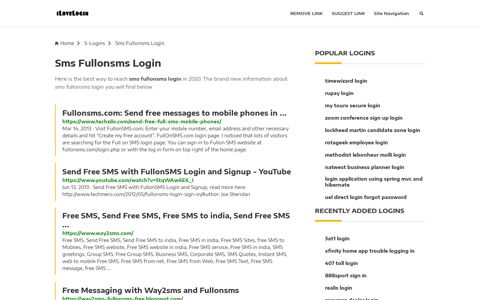 Sms Fullonsms Login ❤️ One Click Access - iLoveLogin