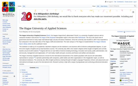 The Hague University of Applied Sciences - Wikipedia