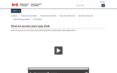 How to access your pay stub - Canada.ca