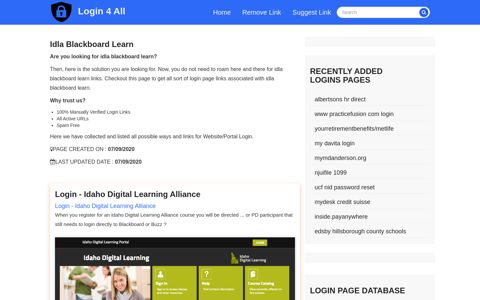 idla blackboard learn - Official Login Page [100% Verified]