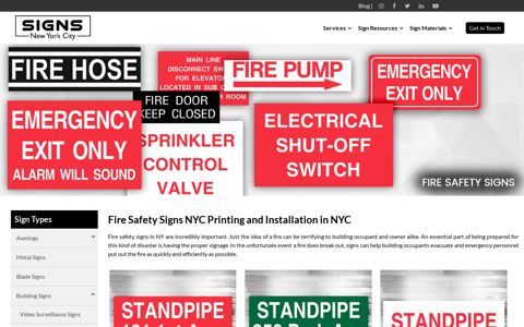 Fire Safety Signs - FDNY Building Fire Related Signs ...