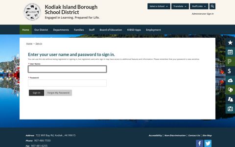 Sign In - Kodiak Island Borough School District