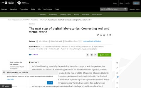 The next step of digital laboratories: Connecting real and ...
