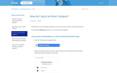 How do I log in to Kiron Campus? – Kiron Education
