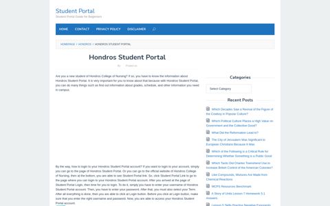 Hondros Student Portal – Student Portal