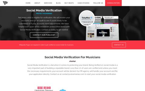 Social Media Verification | Get Verified Today! View Maniac