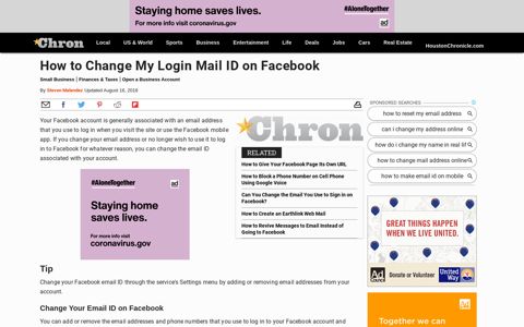 How to Change My Login Mail ID on Facebook