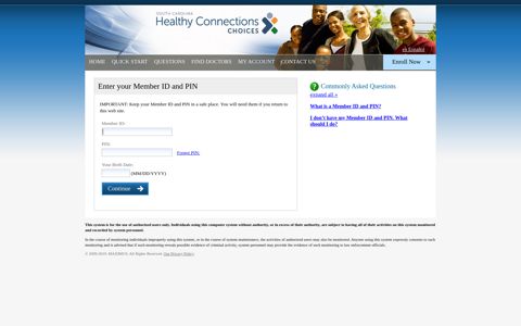 Member Login - Healthy Connections