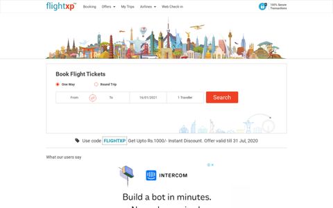 Book Flight Tickets Online on Flightxp™ Official Site | flightxp ...