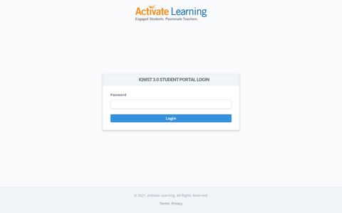 IQWST 3.0 Student Portal Login - Activate Learning