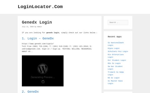 Genedx Login - LoginLocator.Com
