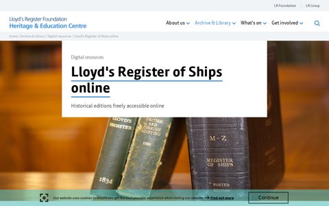 Lloyd's Register Of Ships Online | Archive & Library | Heritage ...