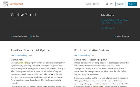 Captive Portal - an overview | ScienceDirect Topics
