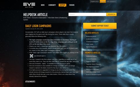 Daily Login Campaigns – EVE Online
