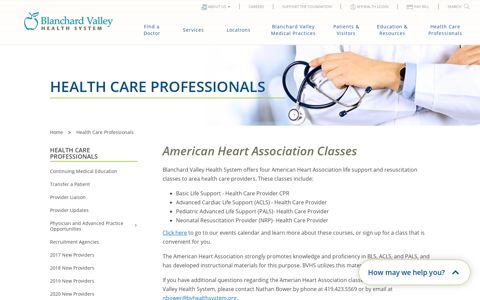 American Heart Association Classes - Blanchard Valley ...