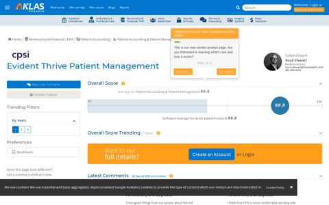 CPSI Evident Thrive Patient Management - Reviews, Rating ...