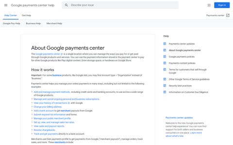 About Google payments center - Google Support