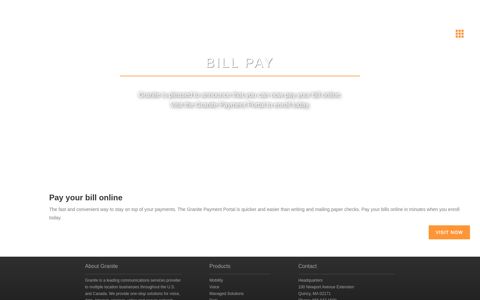 Bill Pay - Granite Telecommunications