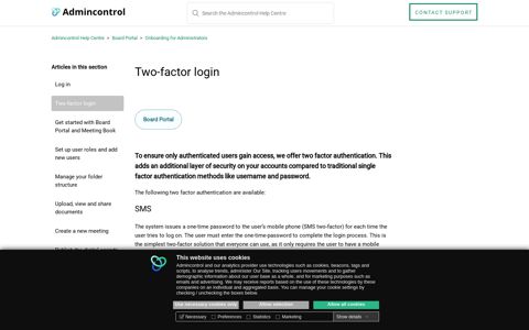 Two-factor login – Admincontrol Help Centre