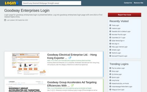 Goodway Enterprises Login - Loginii.com
