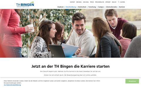 Technische Hochschule Bingen: Online Bewerbung | TH Bingen