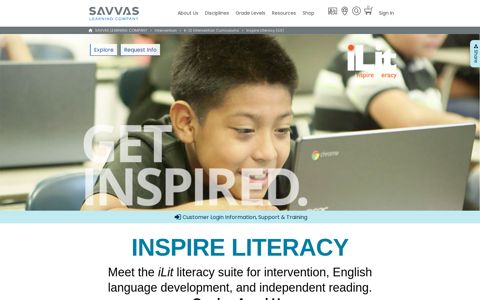 Inspire Literacy (iLit) - Savvas (formerly Pearson K12 Learning)