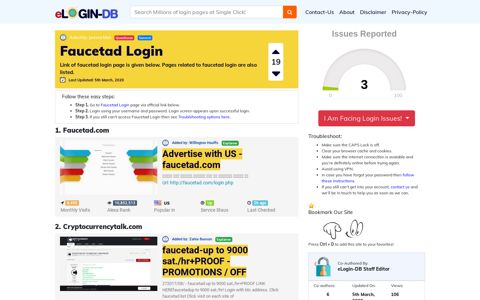 Faucetad Login - A database full of login pages from all over ...