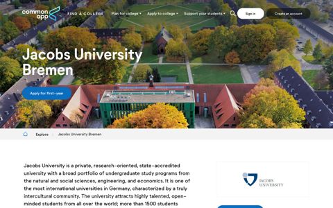 Apply to Jacobs University Bremen - Common App